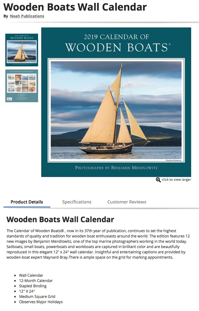 Ben Mendlowitz Calendar Features Tassie Boats Australian Wooden Boat