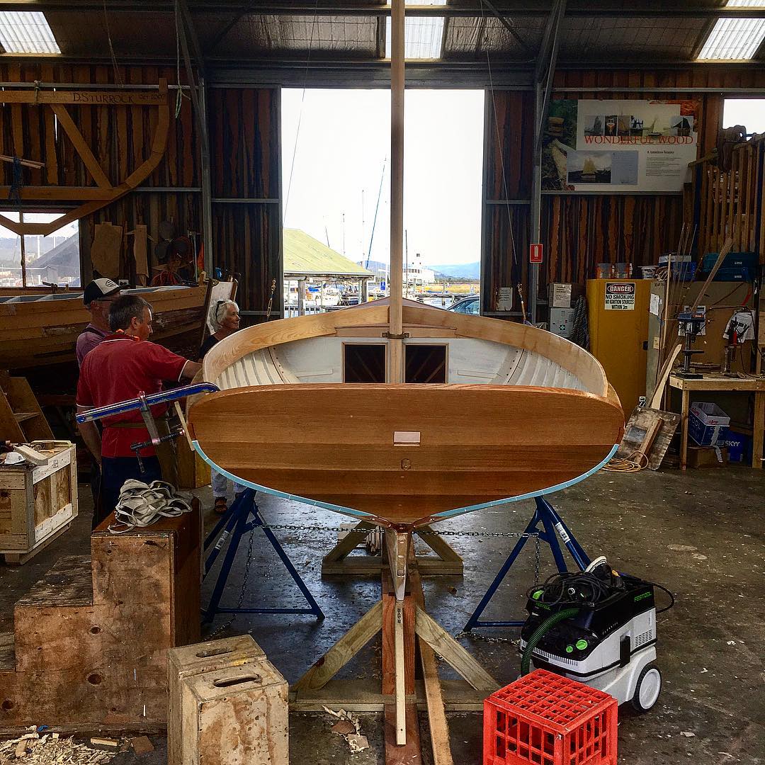 Wooden boat building school franklin tasmania