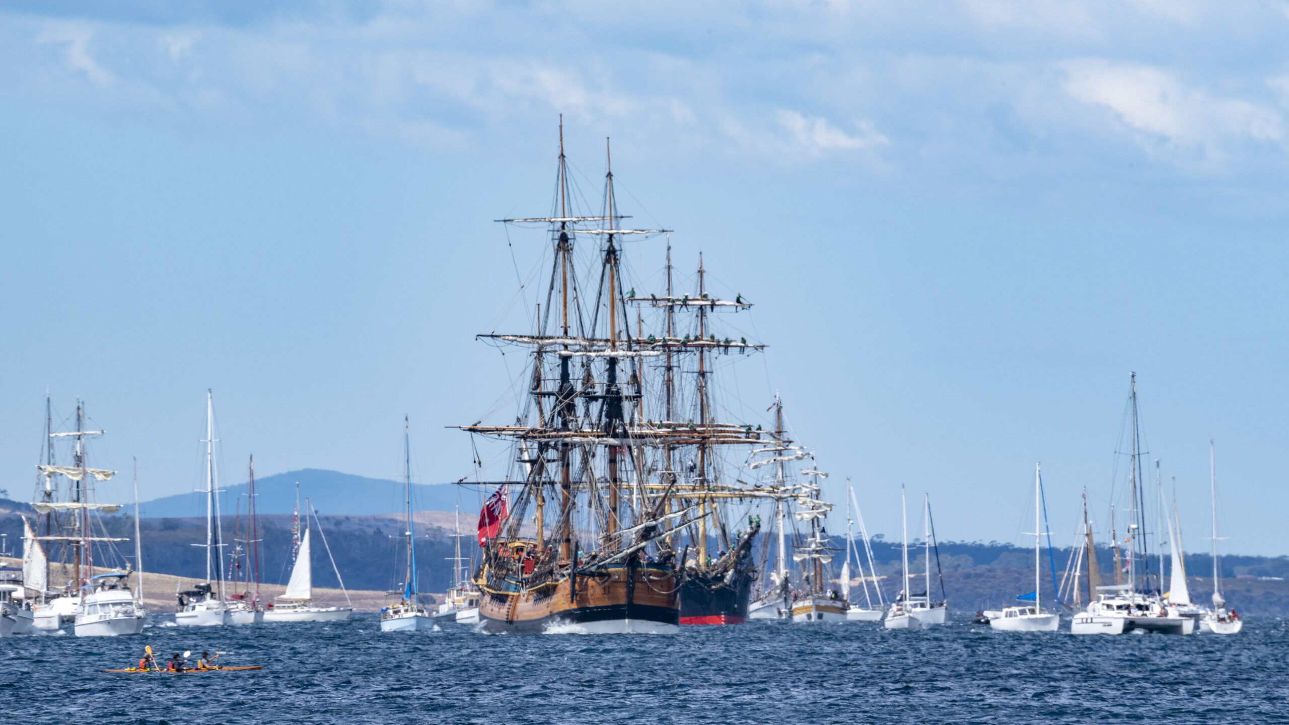 HMB Endeavour Sets Sail Again Australian Wooden Boat Festival